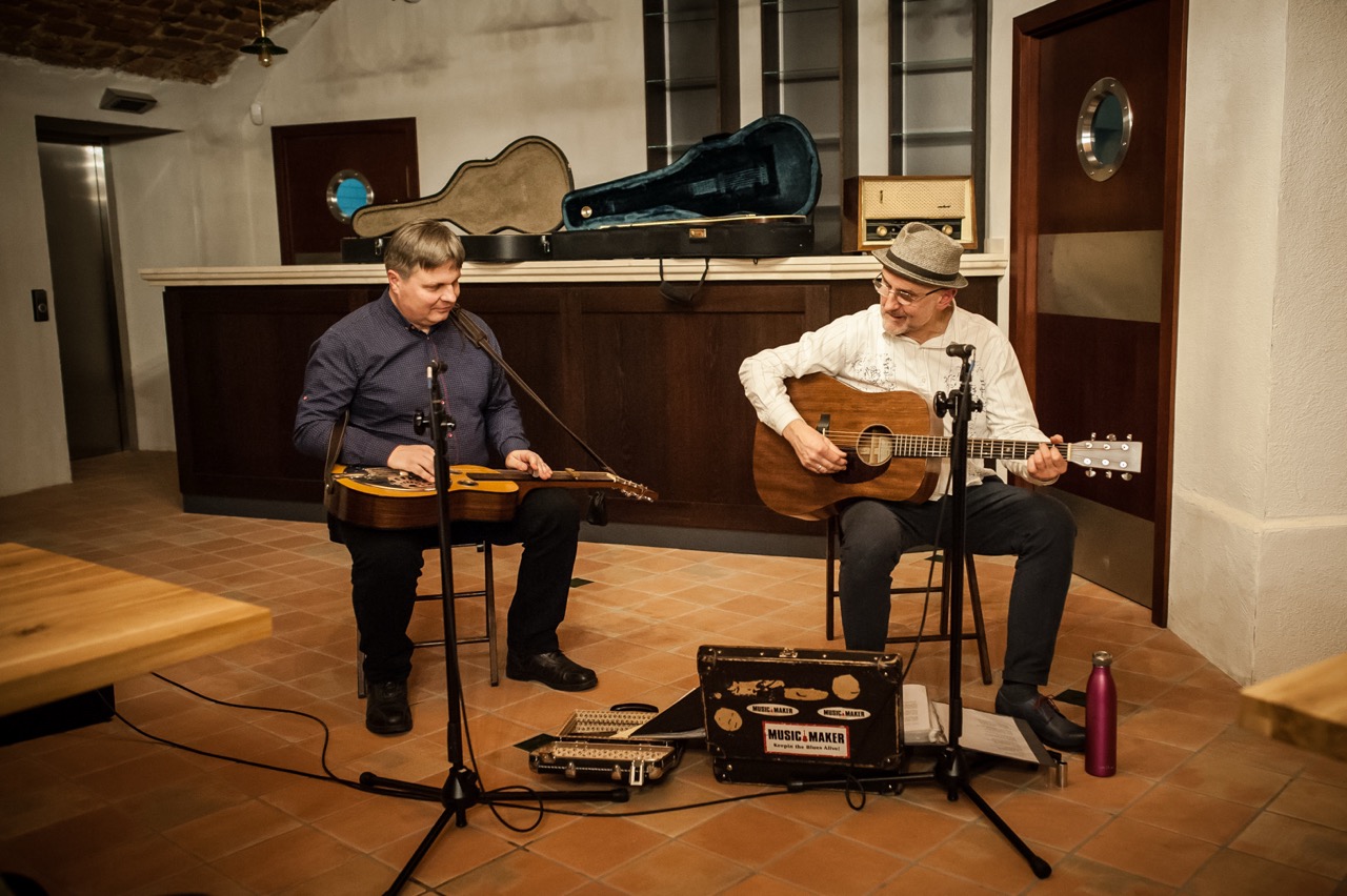 Marek Wojtowicz (Guitar Mark) i Přemysl Večerek