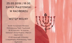 Plakat Festiwal Kultury Żydowskiej KUGEL w Raciborzu niebawem na Zamku Piastowskim