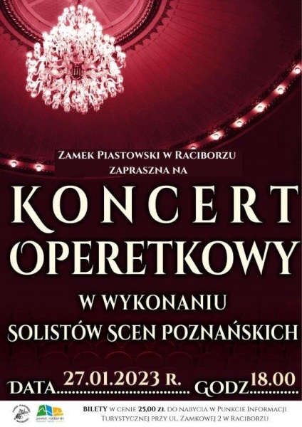 Koncert operetkowy z nutką humoru wkrótce na Zamku Piastowskim