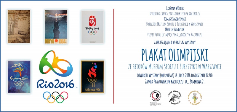 Plakat Olimpijski – Zamek Piastowski zaprasza na nową wystawę - 27.6.2016 r.