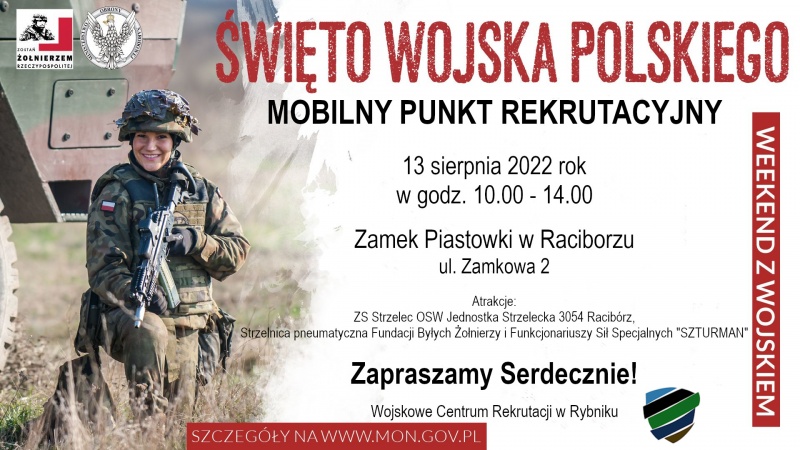 Weekend z wojskiem. Mobilny punkt rekrutacyjny niebawem na Zamku Piastowskim