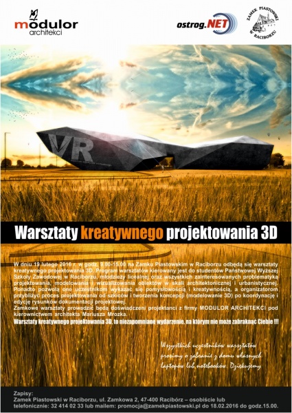 Warsztaty kreatywnego projektowania 3D - 9.2.2016 r.