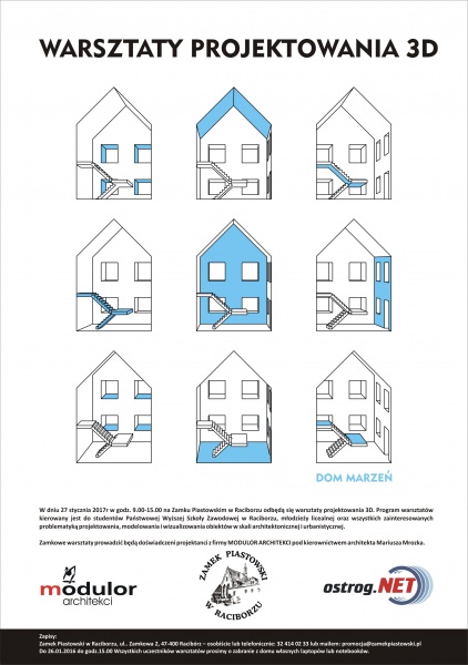 Warsztaty projektowania 3D już niebawem na raciborskim zamku - 19.1.2017 r.