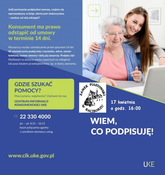 â€žWiem, co podpisujÄ™â€ â€“ spotkanie dla seniorÃ³w niebawem na Zamku Piastowskim